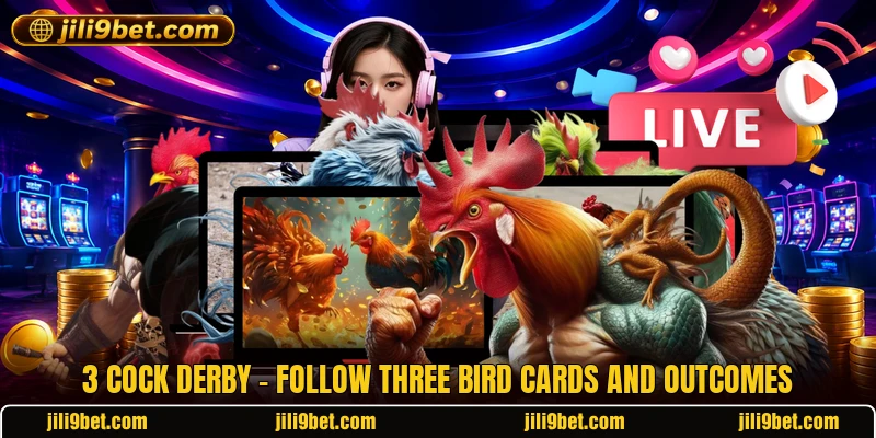 3 Cock Derby - Follow Three Bird Cards And Outcomes