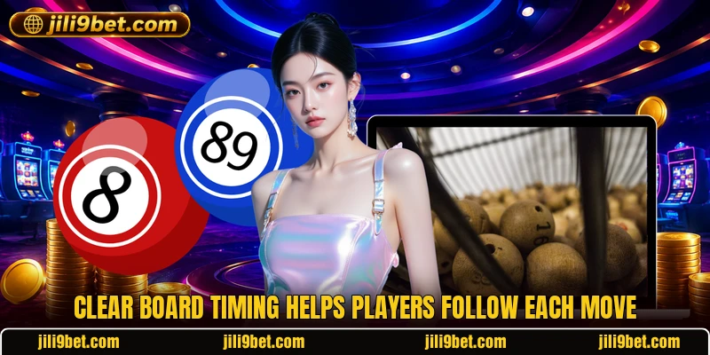 Clear board timing helps players follow each move Clear board timing helps players follow each move