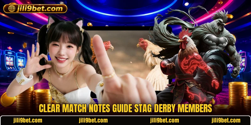Clear match notes guide Stag Derby members