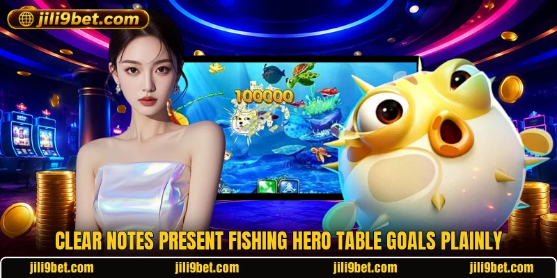 Clear notes present Fishing Hero table goals plainly Clear notes present Fishing Hero table goals plainly