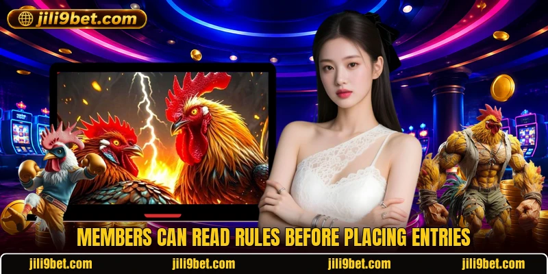 Members can read rules before placing entries