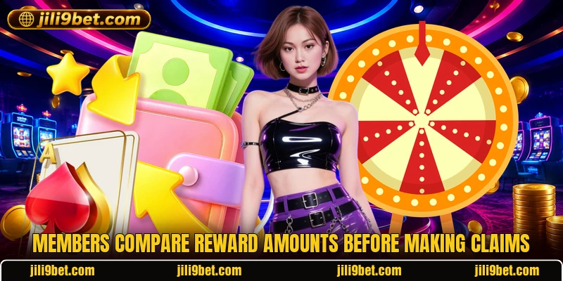 Members compare reward amounts before making claims
