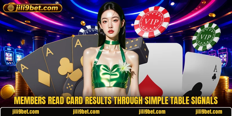 Members read card results through simple table signals