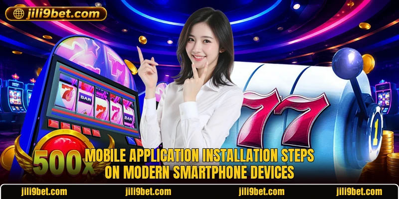 Mobile application installation steps on modern smartphone devices Mobile application installation steps on modern smartphone devices