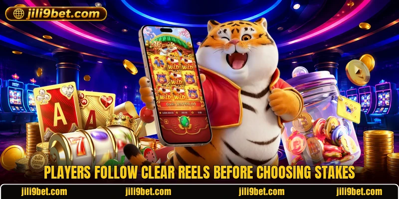 Players follow clear reels before choosing stakes