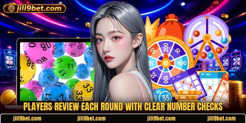 Players review each round with clear number checks