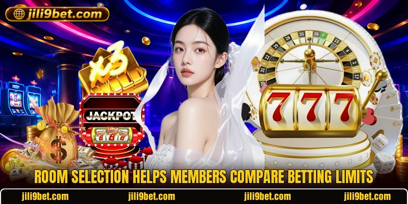 Room selection helps members compare betting limits