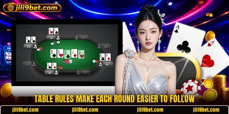 Table rules make each round easier to follow